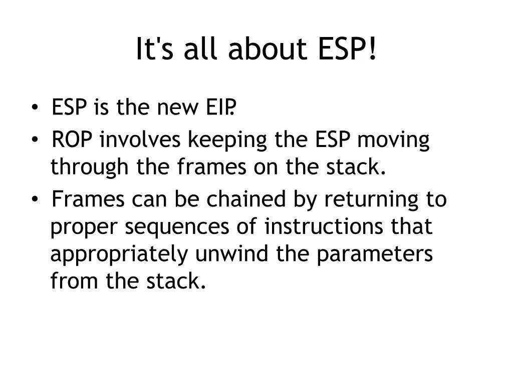 it s all about esp