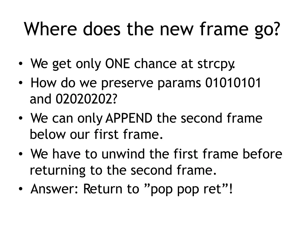 where does the new frame go 1