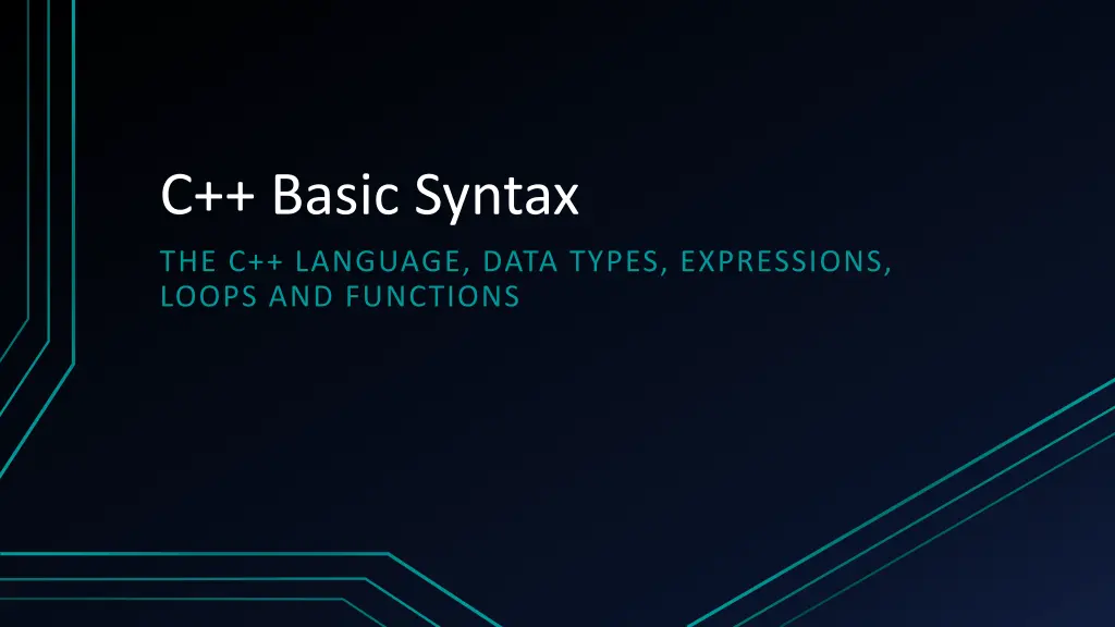 c basic syntax