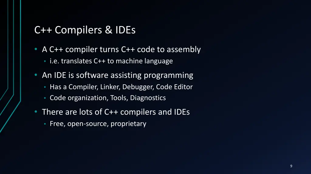 c compilers ides