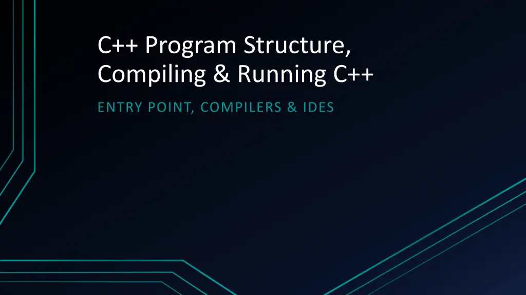 c program structure compiling running c