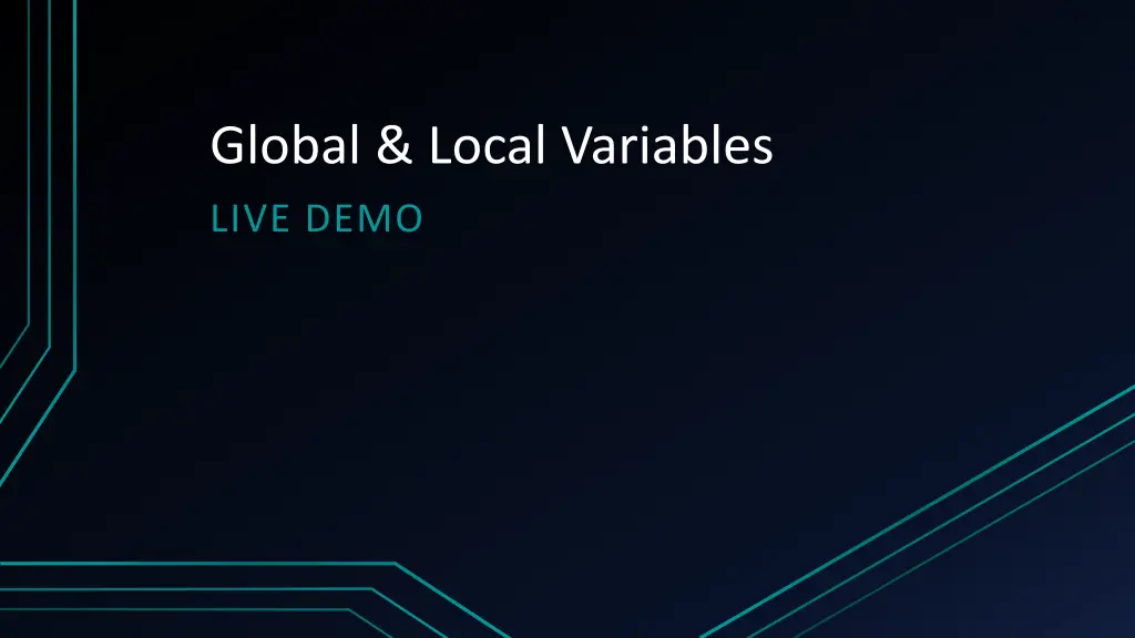global local variables
