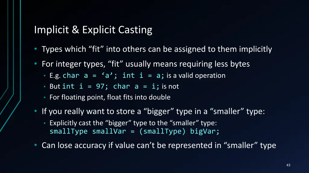 implicit explicit casting