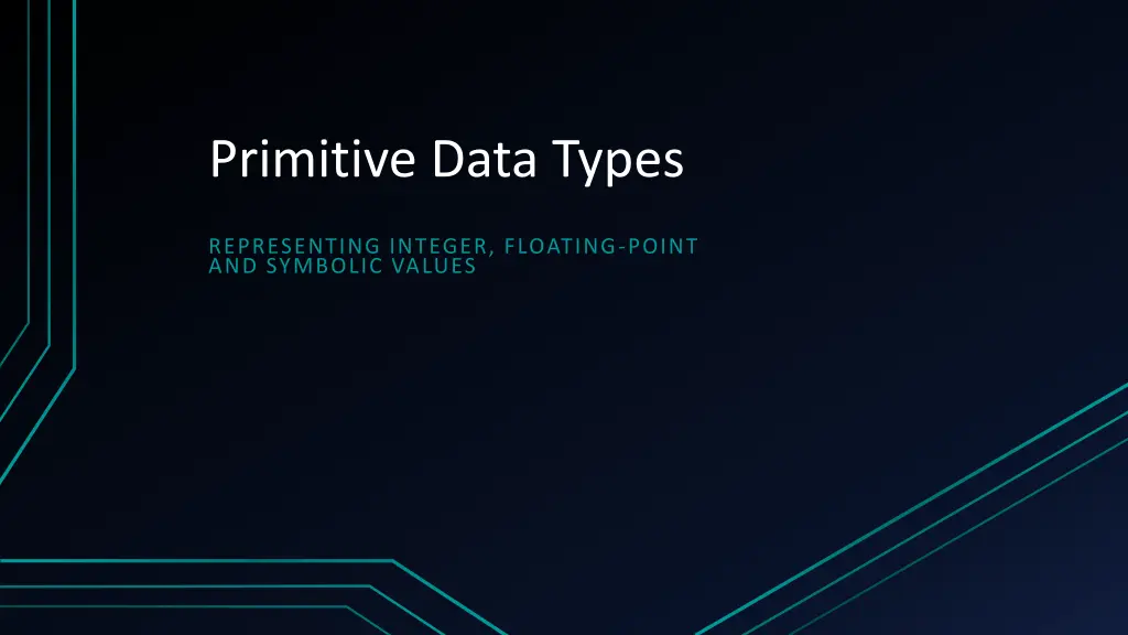 primitive data types