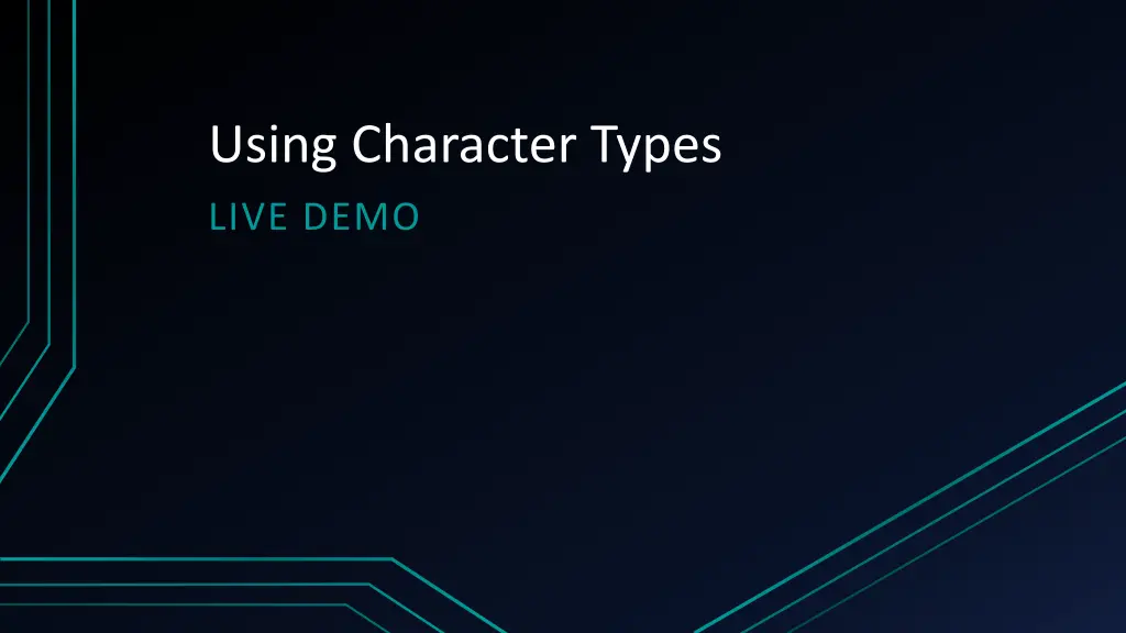 using character types
