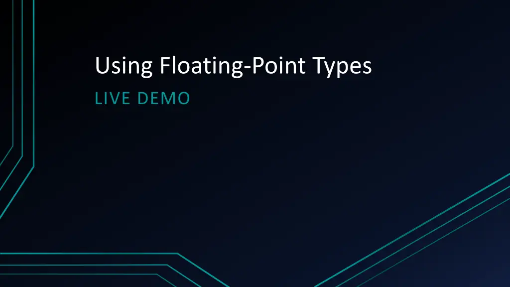using floating point types