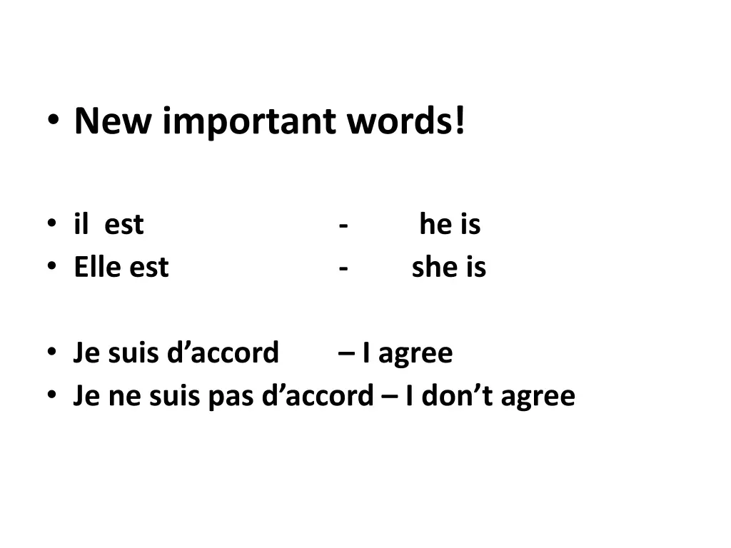 new important words