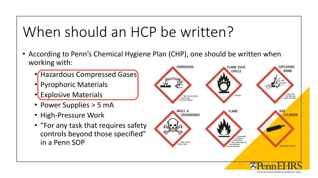when should an hcp be written