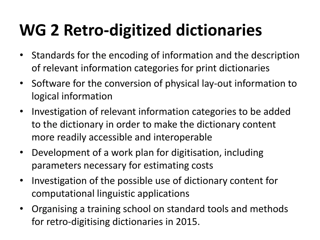 wg 2 retro digitized dictionaries