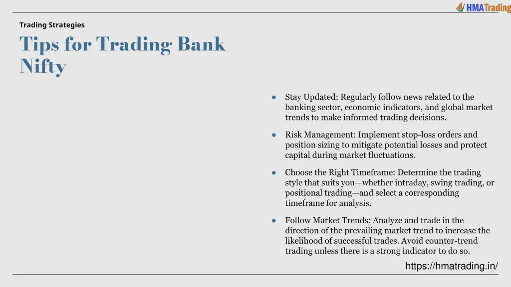 trading strategies