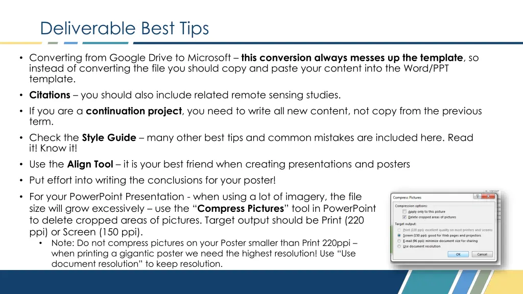 deliverable best tips