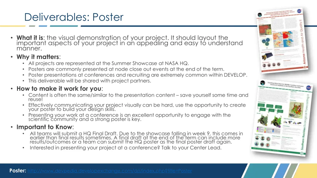 deliverables poster
