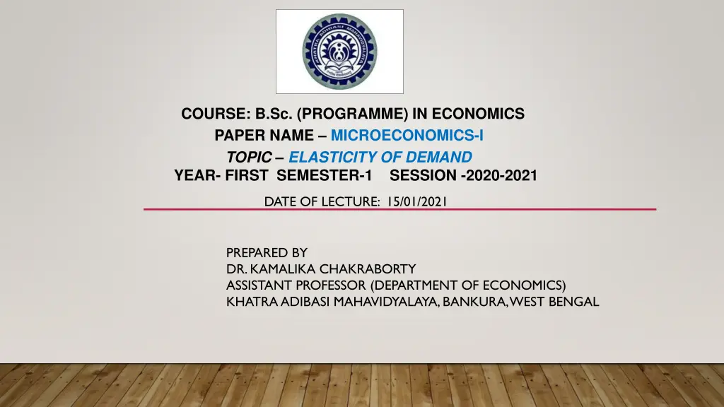 course b sc programme in economics