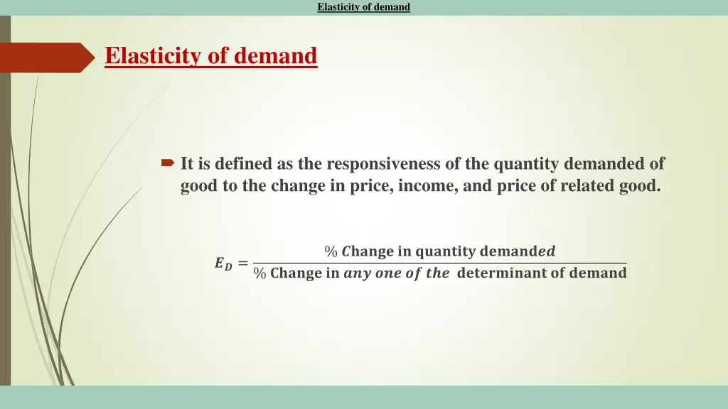 elasticity of demand 1