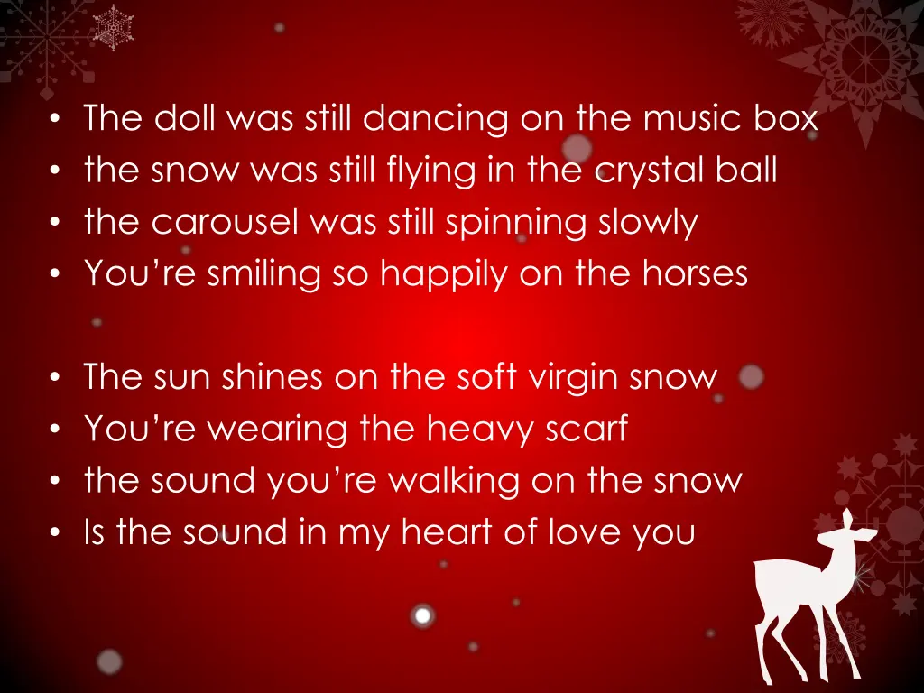the doll was still dancing on the music