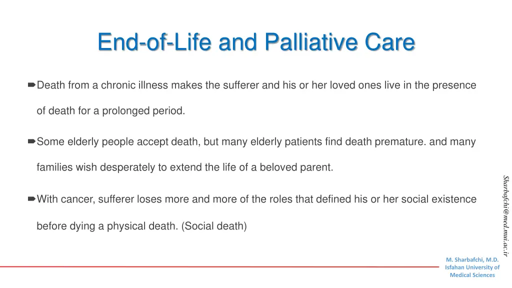 end of life and palliative care