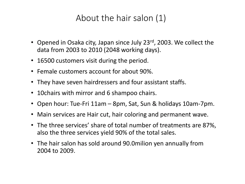 about the hair salon 1
