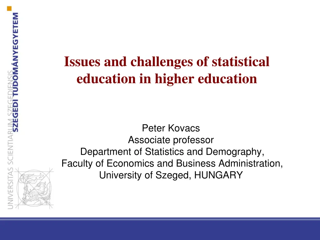 issues and challenges of statistical education