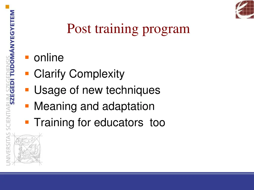 post training program