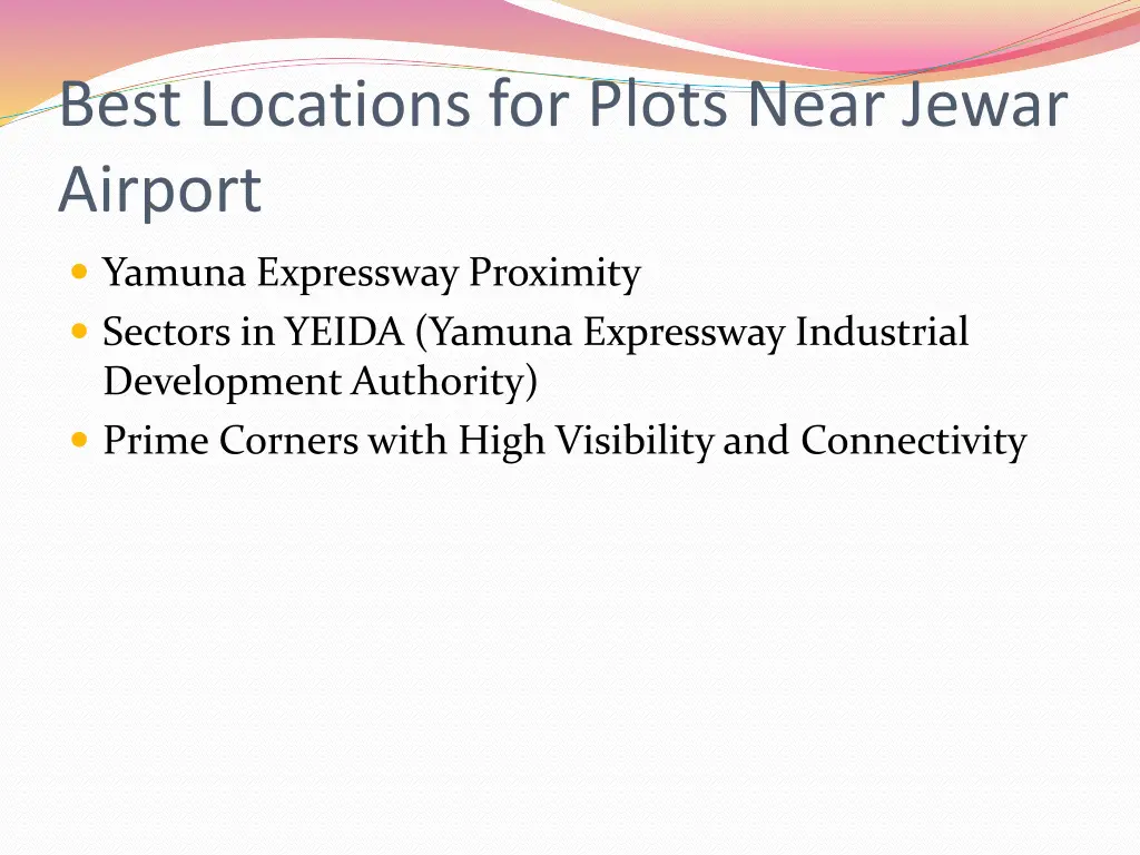 best locations for plots near jewar airport