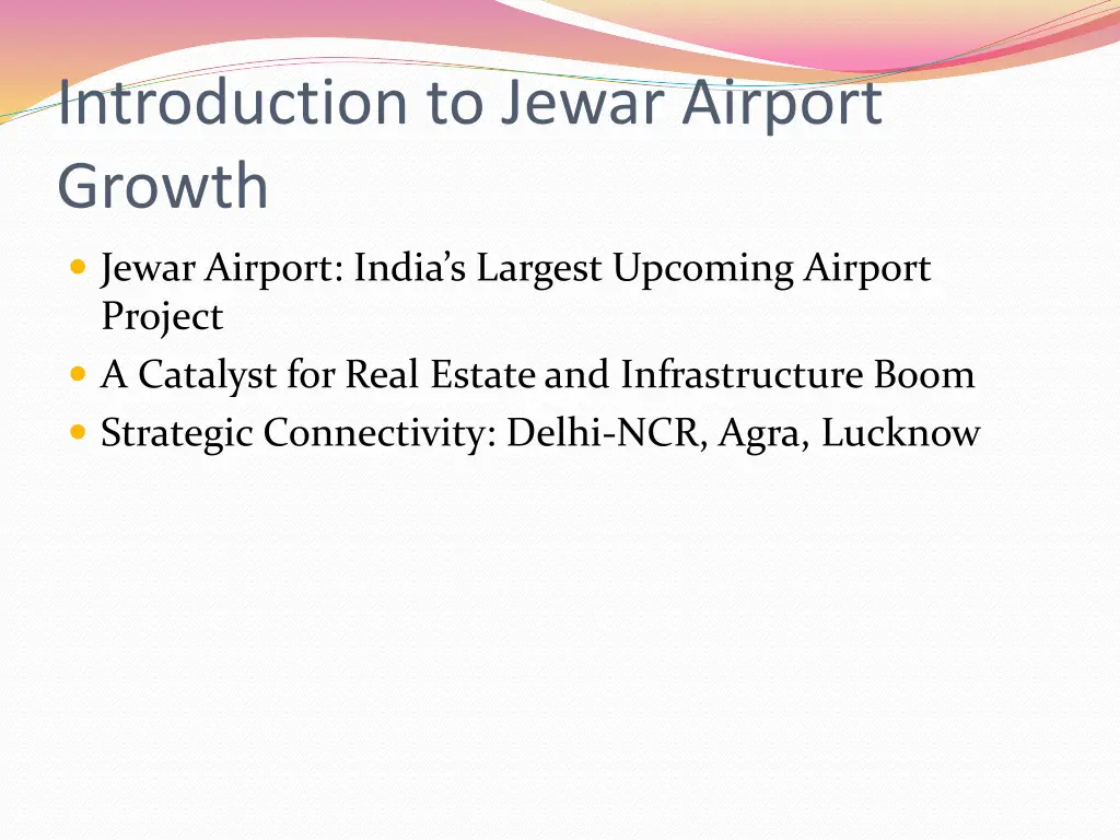 introduction to jewar airport growth