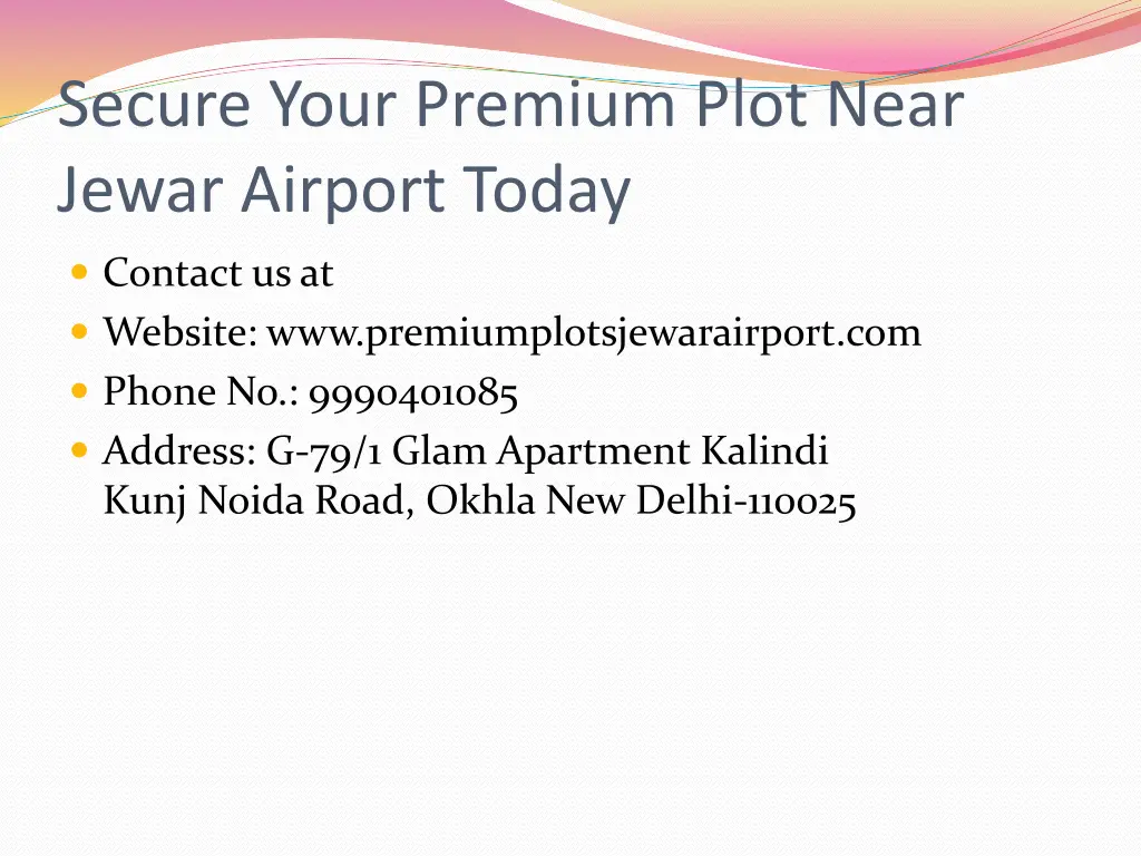 secure your premium plot near jewar airport today