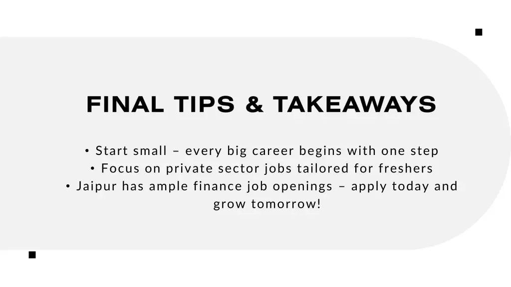 start small every big career begins with one step