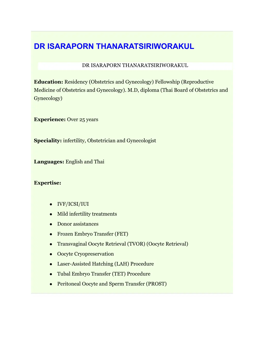 dr isaraporn thanaratsiriworakul
