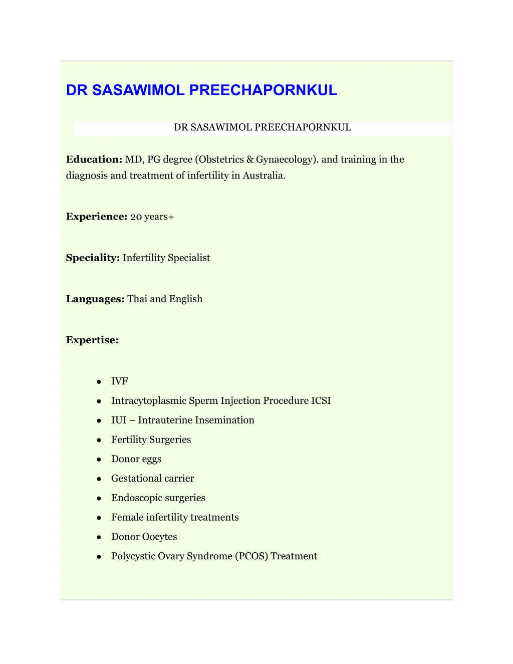 dr sasawimol preechapornkul