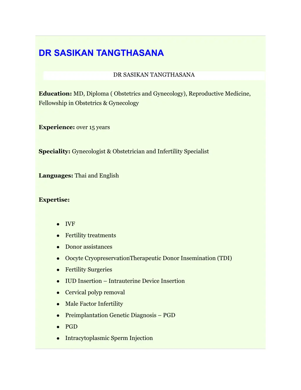 dr sasikan tangthasana