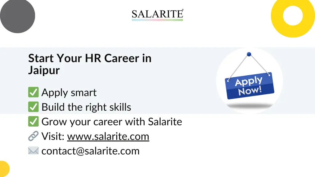 start your hr career in jaipur