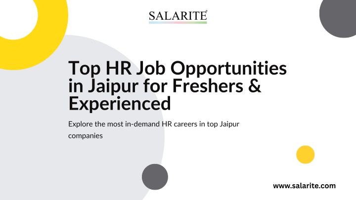 top hr job opportunities in jaipur for freshers