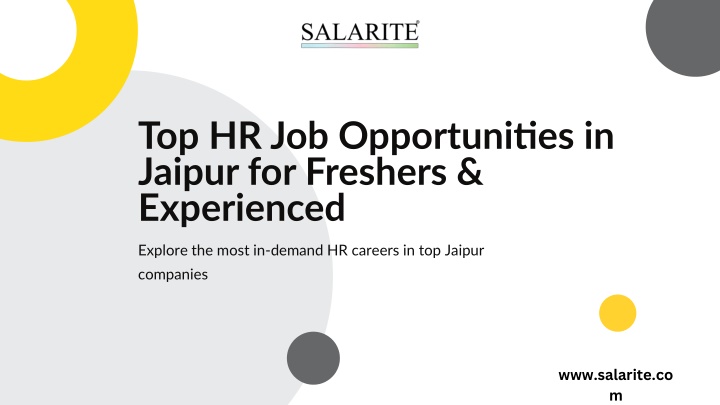 top hr job opportunities in jaipur for freshers