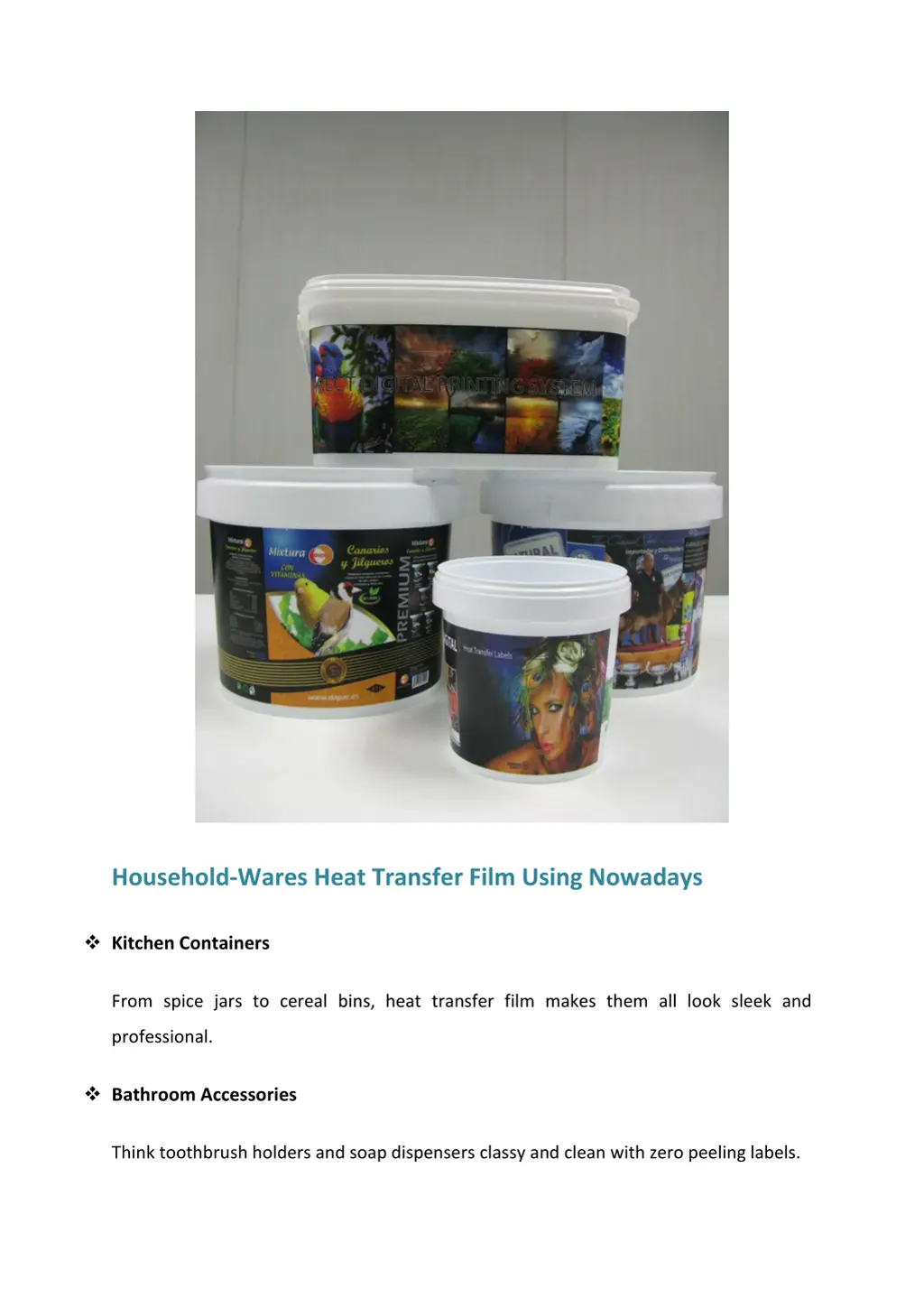 household wares heat transfer film using nowadays
