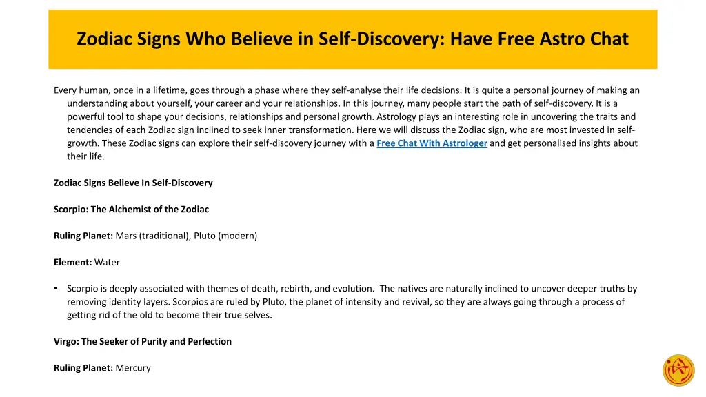 zodiac signs who believe in self discovery have 1