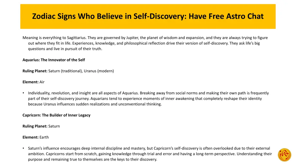 zodiac signs who believe in self discovery have 3
