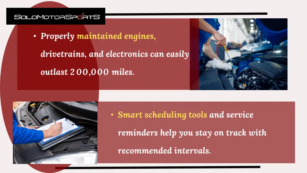 properly maintained engines