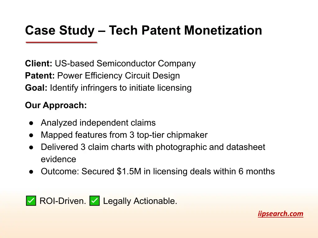 case study tech patent monetization