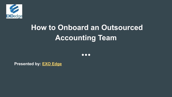 how to onboard an outsourced accounting team