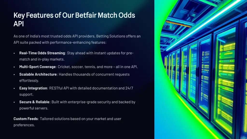 key features of our betfair match odds