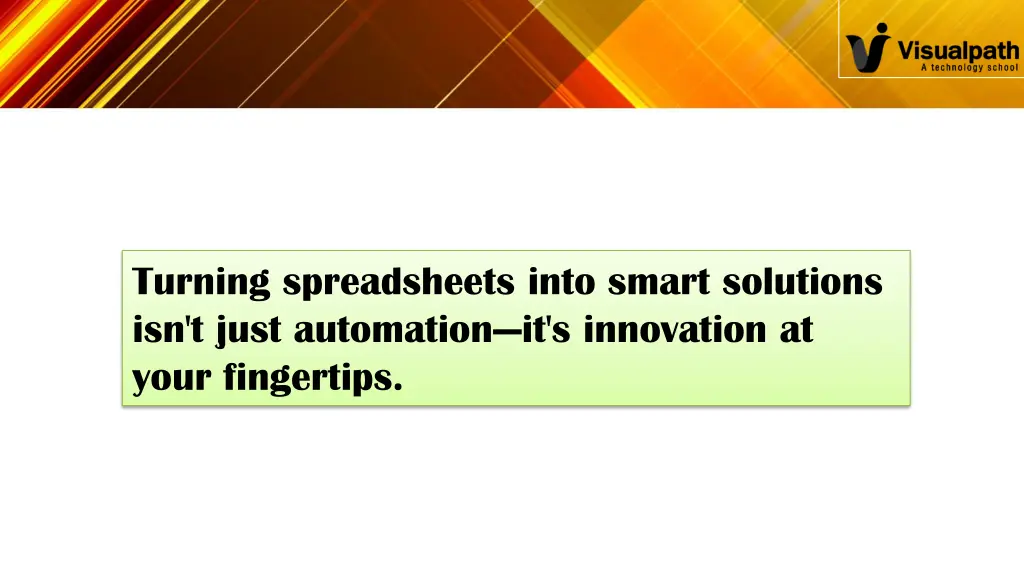 turning spreadsheets into smart solutions