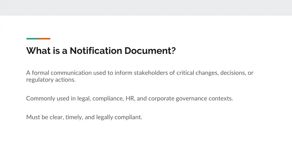 what is a notification document