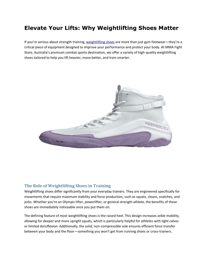 elevate your lifts why weightlifting shoes matter