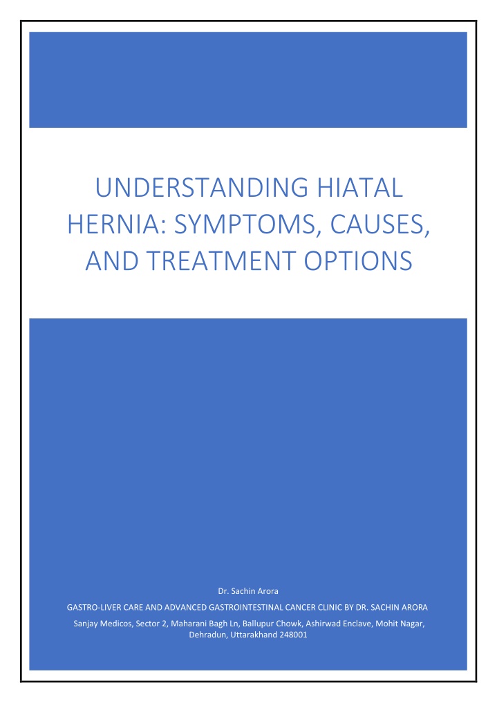 understanding hiatal hernia symptoms causes