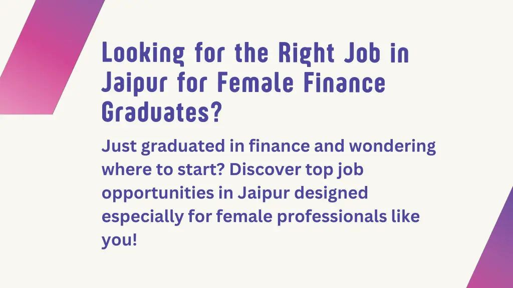 just graduated in finance and wondering where