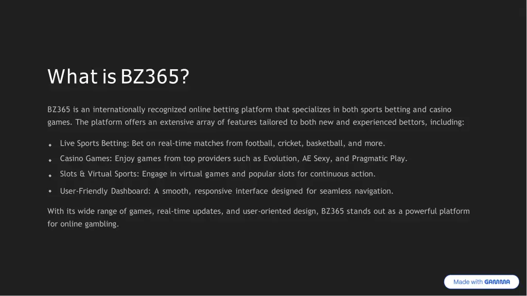 what is bz365