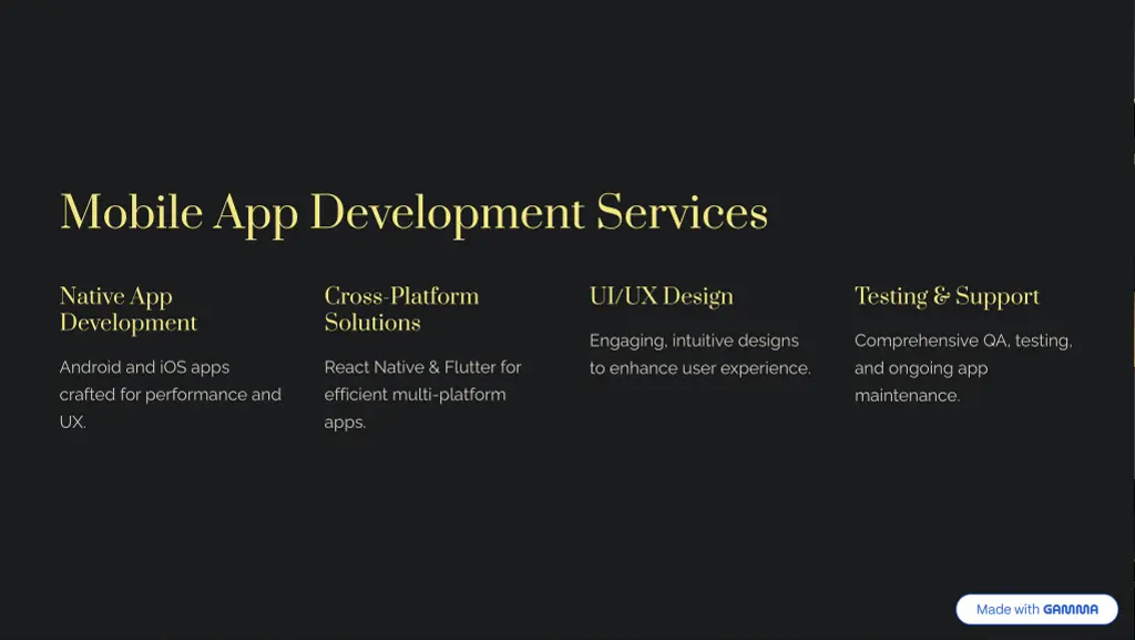 mobile app development services