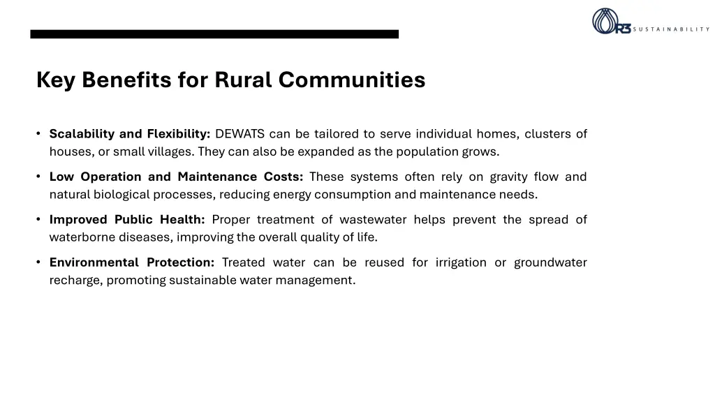 key benefits for rural communities