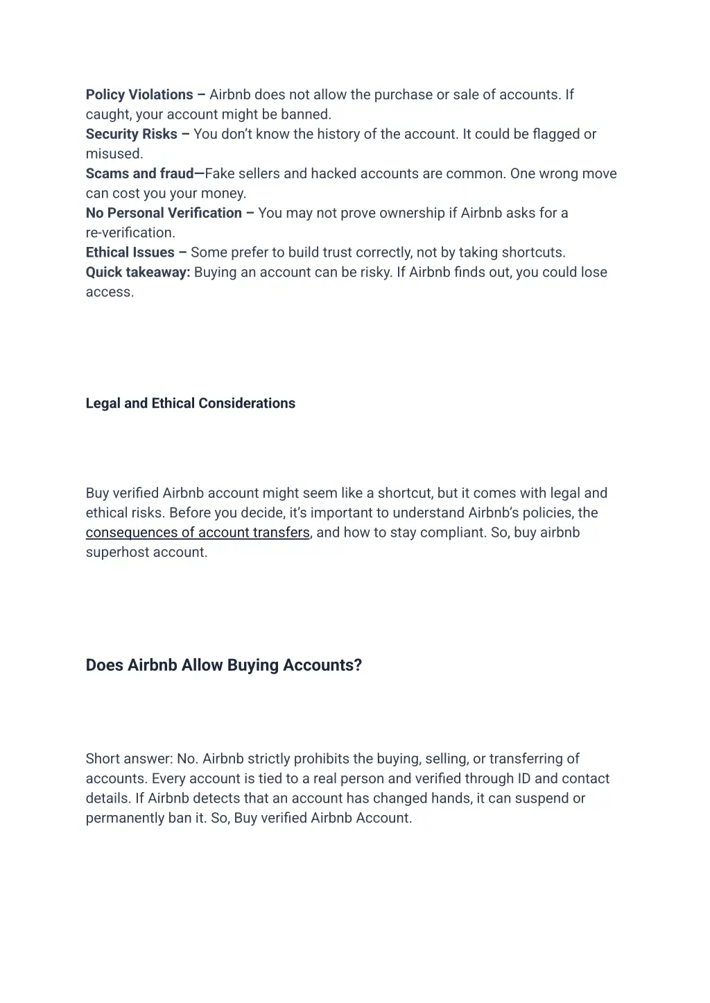 policy violations airbnb does not allow