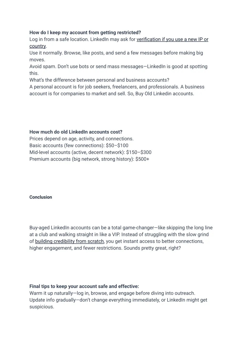 how do i keep my account from getting restricted